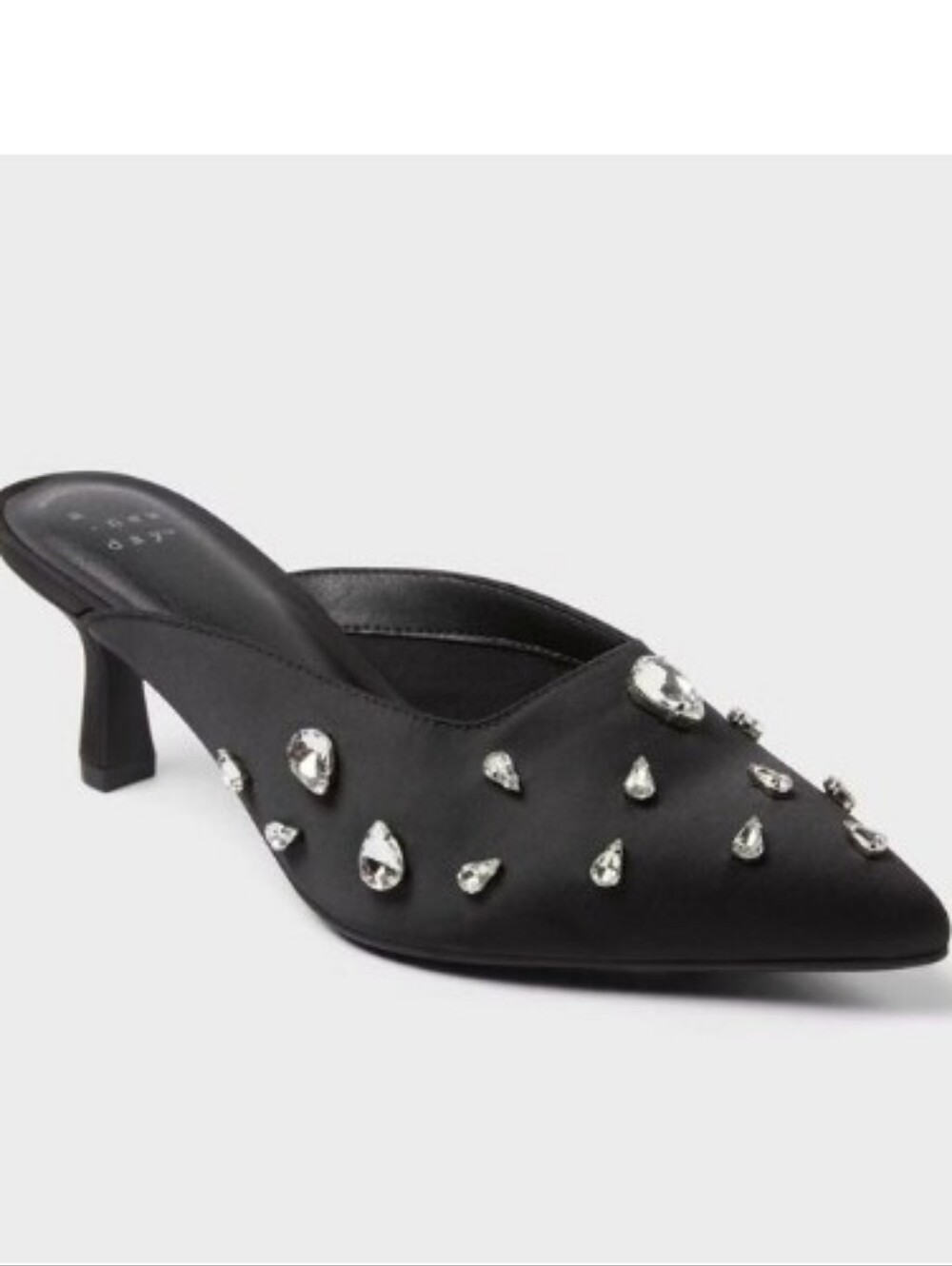 A New Day Katia Black Studded Mule Heels